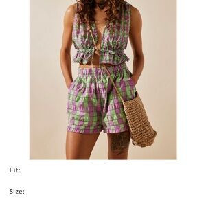 Free People Linus Plaid Set